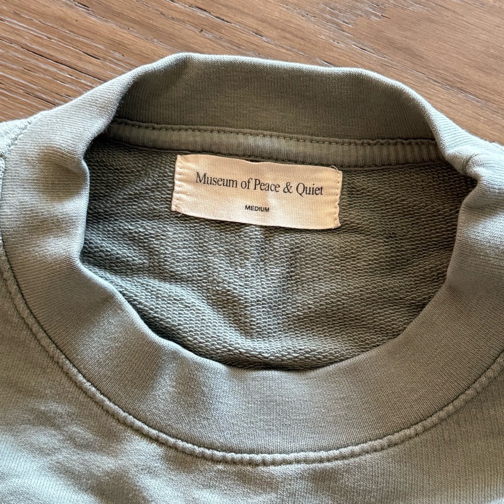 Museum of Peace and Quiet Mid Century Crewneck Lightweight Sweatshirt in Sage - Picture 5 of 6